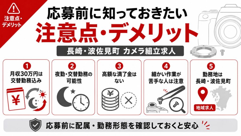 長崎キャノンの注意点